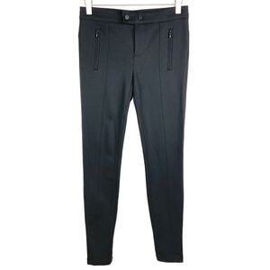 Vince Dark Gray Ponte Front Seam Zipper Skinny Pants 2
